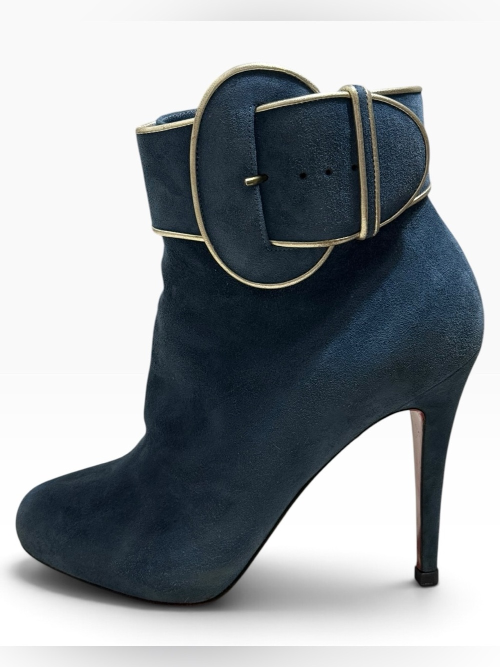 Christian Louboutin ankle boots crafted in blue suede Size 37